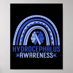 Awareness Rainbow Blue Ribbon Warrior Support  Poster