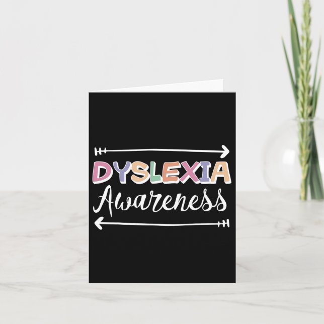 Awareness Reading Disorder Disability Spelling  Card (Front)