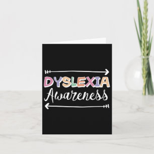 Awareness Reading Disorder Disability Spelling Card