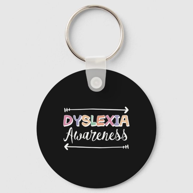 Awareness Reading Disorder Disability Spelling  Keychain (Front)