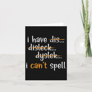 Awareness Reading Disorder Learning Disability 5 Card