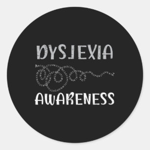 Awareness Reading Disorder Learning Disability 6 Classic Round Sticker