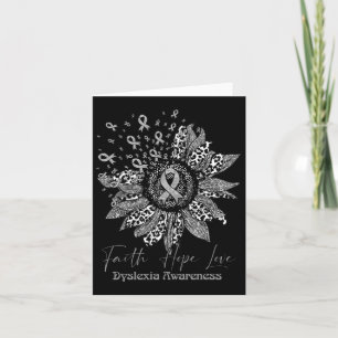 Awareness Retro Sunflower Faith Hope Love Warrior Card