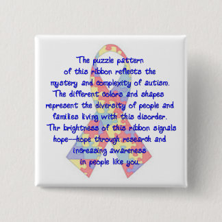 Awareness Ribbon 2 Inch Square Button