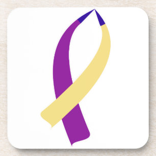 Awareness Ribbon (Bladder Cancer) Coaster