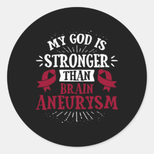 Awareness Ribbon - Brain Aneurysm  Classic Round Sticker