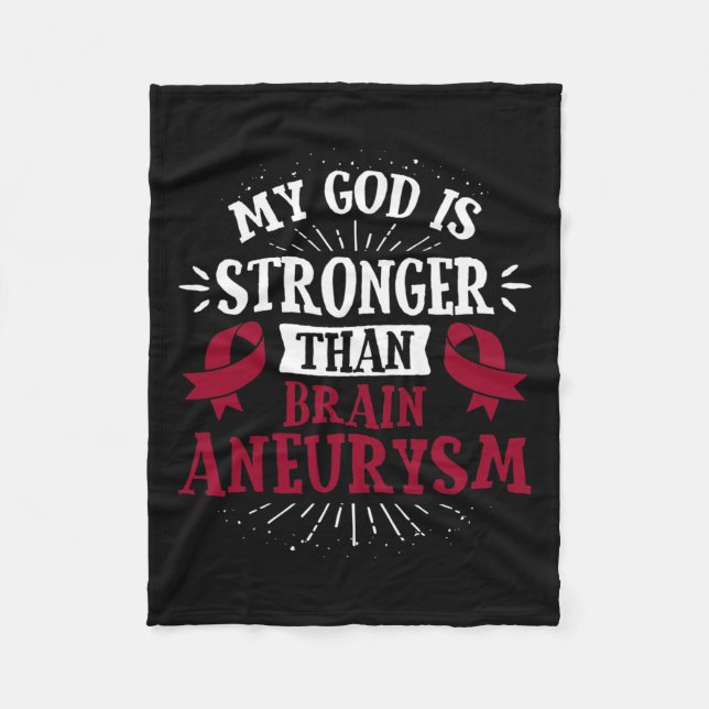 Awareness Ribbon - Brain Aneurysm  Fleece Blanket (Front)