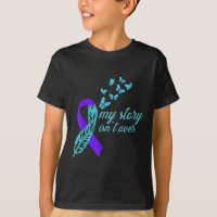 Awareness ribbon - butterflys - suicide prevention