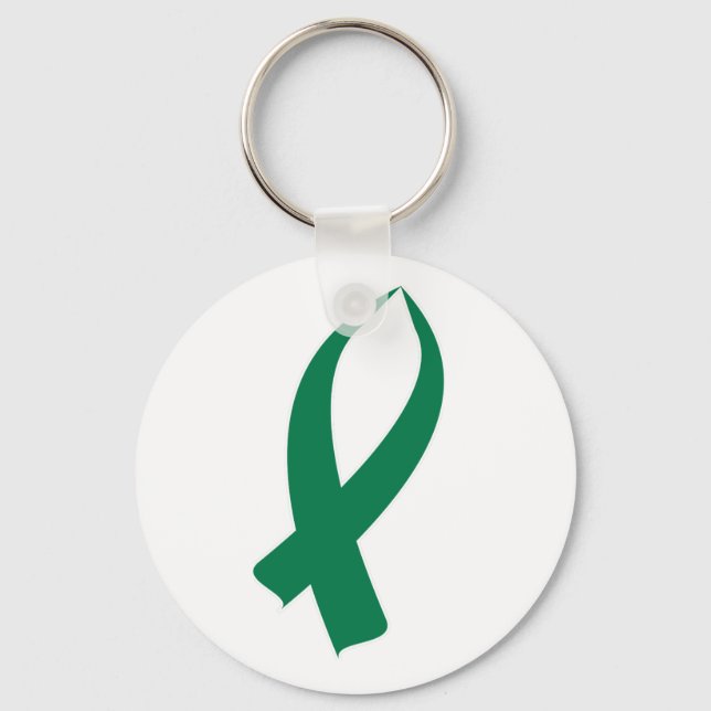 Awareness Ribbon (Green) Keychain (Front)