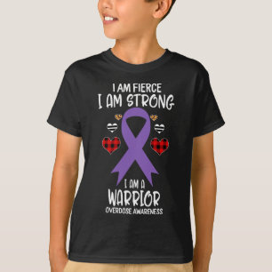 Awareness Ribbon I Am Fierce Strong Warrior Leopar T-Shirt