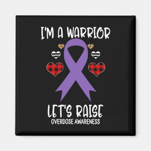 Awareness Ribbon I'm Warrior Let's Raise Support  Magnet