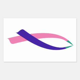 Awareness Ribbon (Thyroid Cancer) Sticker