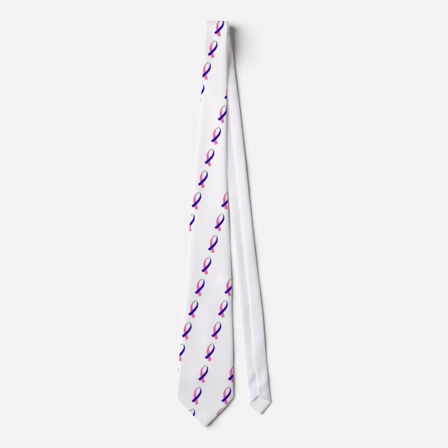 Awareness Ribbon (Thyroid Cancer) Tie (Front)