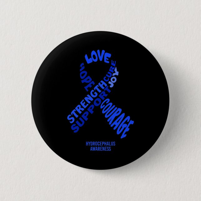 Awareness Ribbon With Words  2 Inch Round Button (Front)