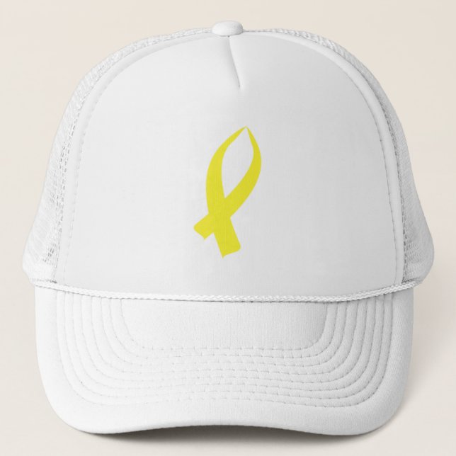 Awareness Ribbon (Yellow) Trucker Hat (Front)