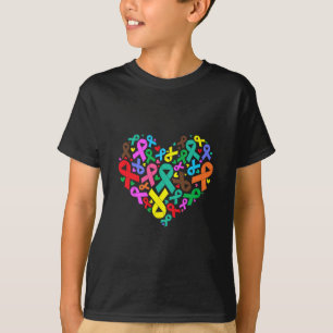 Awareness Ribbons Heart Support  T-Shirt