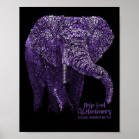 Awareness S And Gifts Purple Elephant 