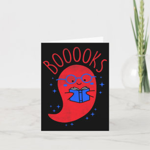 Awareness Shirt Cute Ghost Book Reading Halloween  Card