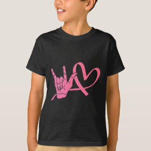Awareness Sign Language Love Asl Teacher T-Shirt