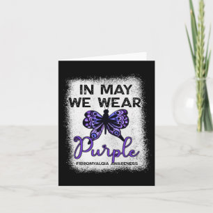 Awareness Spoonie In May We Wear Purple Butterfly Card