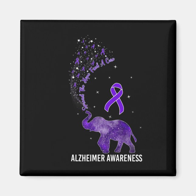 Awareness Spread The Hope Find A Cure Elephant  Magnet (Front)