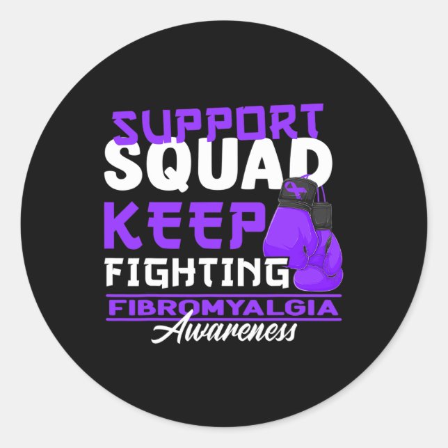 Awareness Squad I Chronic Pain Response Fibromyalg Classic Round Sticker (Front)