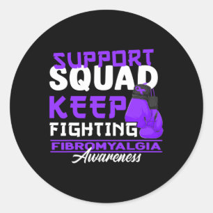 Awareness Squad I Chronic Pain Response Fibromyalg Classic Round Sticker