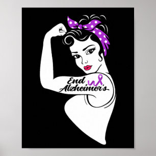 Awareness Strong Purple Ribbon Women Bandana Gift Poster
