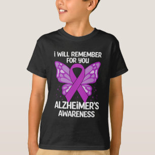 Awareness Strong Ribbon Purple Butterflies T-Shirt