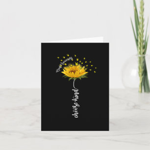 Awareness Sunflower Choose Kind Yellow Ribbon Asl Card