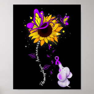Awareness Sunflower Elephant Men Poster