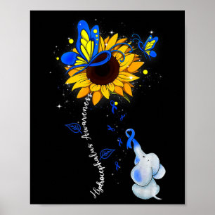 Awareness Sunflower Elephant Men Poster