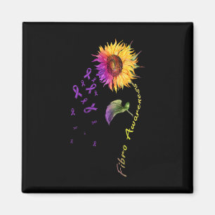 Awareness Sunflower Fibro Magnet