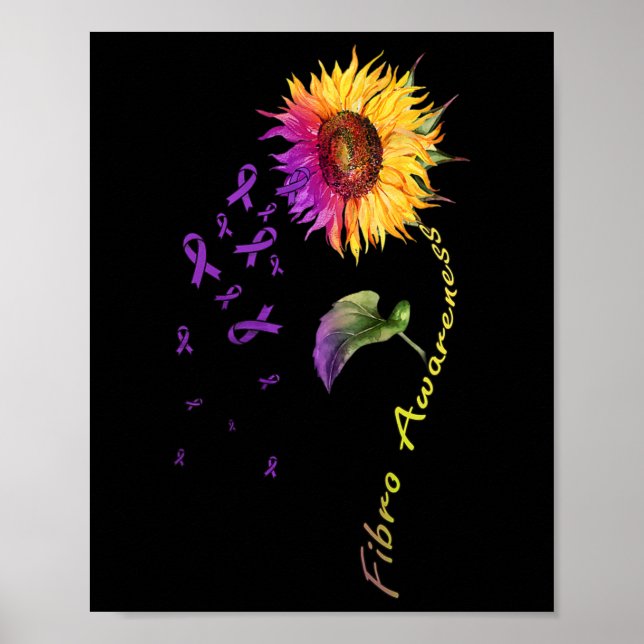 Awareness Sunflower Fibro  Poster (Front)