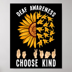 Awareness Sunflower Hand Sign Asl Hearing Loss 