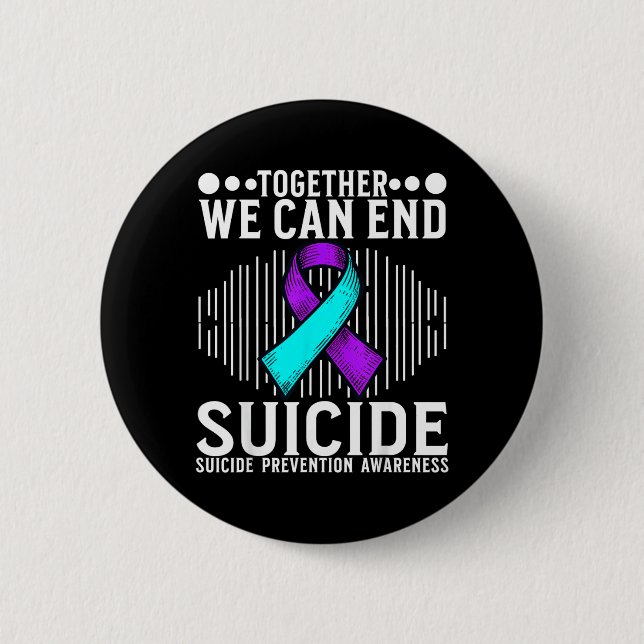 Awareness Support Prevention Awareness Month Art 2 Inch Round Button (Front)