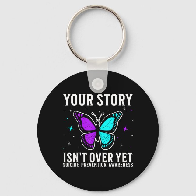 Awareness Support Prevention Awareness Month Keychain (Front)