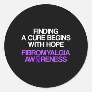 Awareness Survivor Finding Warrior  Classic Round Sticker