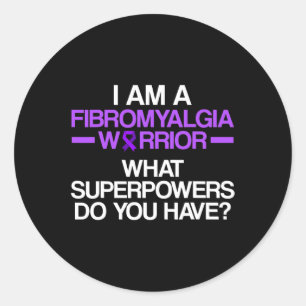 Awareness Survivor Power Warrior  Classic Round Sticker
