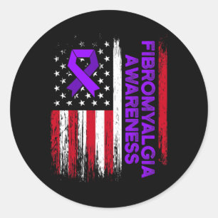 Awareness Survivor Proud Warrior 1 Classic Round Sticker
