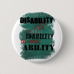 Awareness tee disability is copy 2 inch round button