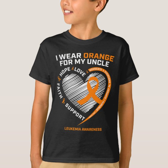 Awareness Uncle Men's Women's Kids Leukaemia  T-Shirt (Front)