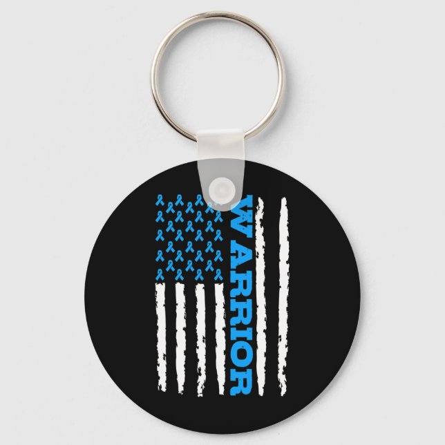 Awareness Usa American Flag  Keychain (Front)