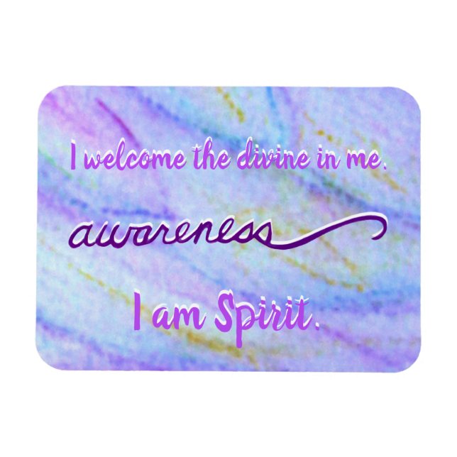 "Awareness" Violet Crown Chakra Words Magnets (Horizontal)