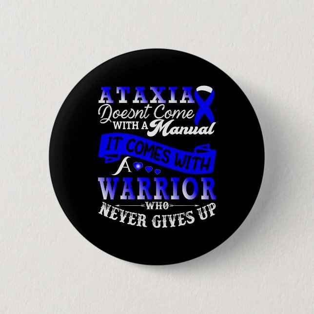 Awareness Warrior Family Support  2 Inch Round Button (Front)