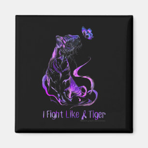 Awareness Warrior Ribbon I Fight Like A Tiger Magnet
