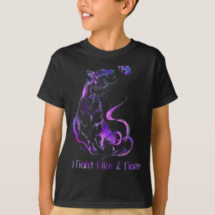 Awareness Warrior Ribbon I Fight Like A Tiger  T-Shirt