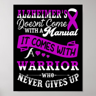 Awareness Warrior Support Heimer Fighter Poster