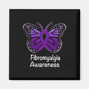 Awareness Warrior Support Purple Ribbon 2 Magnet