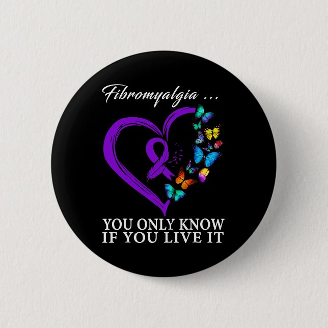 Awareness Warrior Support Purple Ribbon 3  2 Inch Round Button (Front)